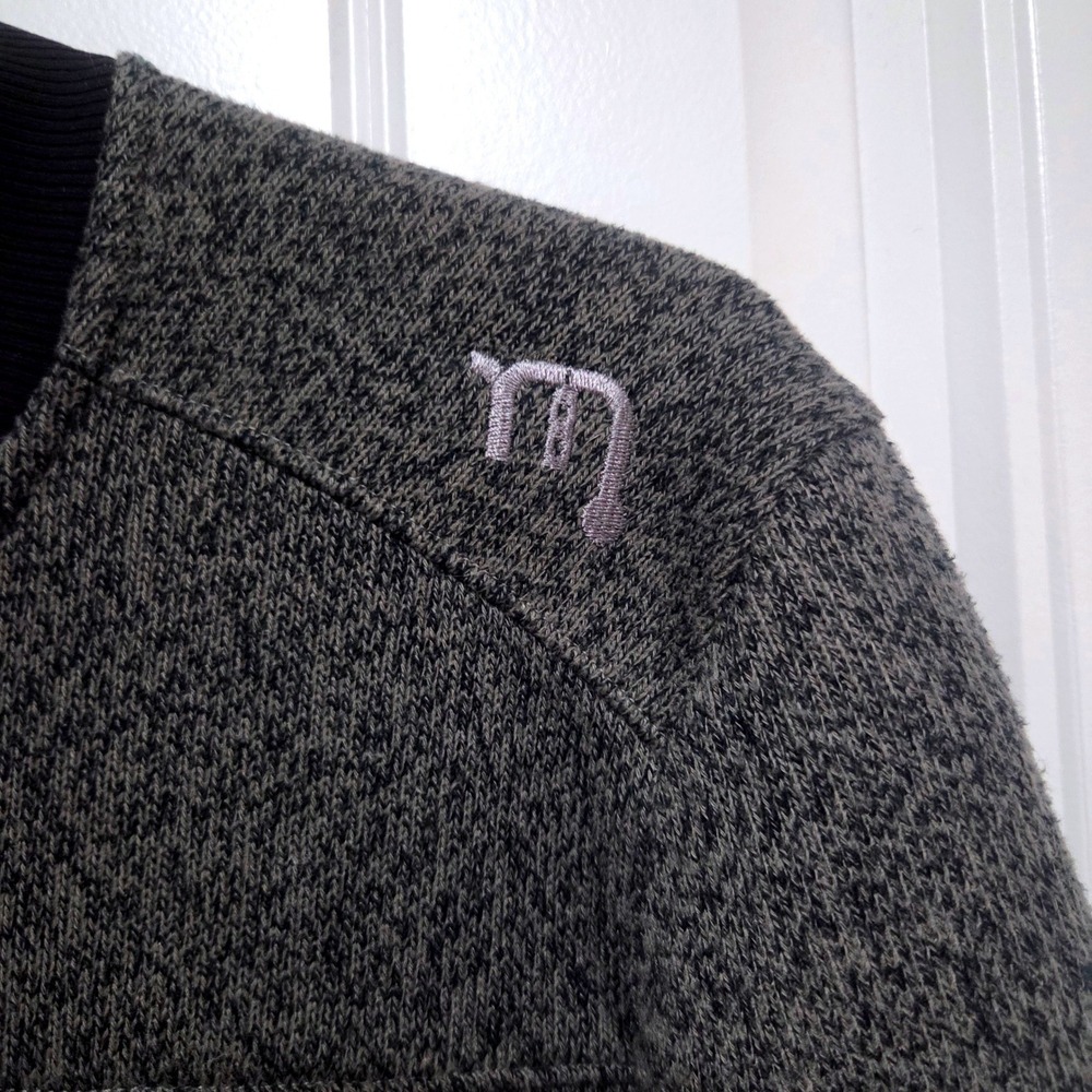 Novara Men's Large Heathered Gray Full Zip Long Sleeve Pullover Fleece Sweater - Picture 6 of 11